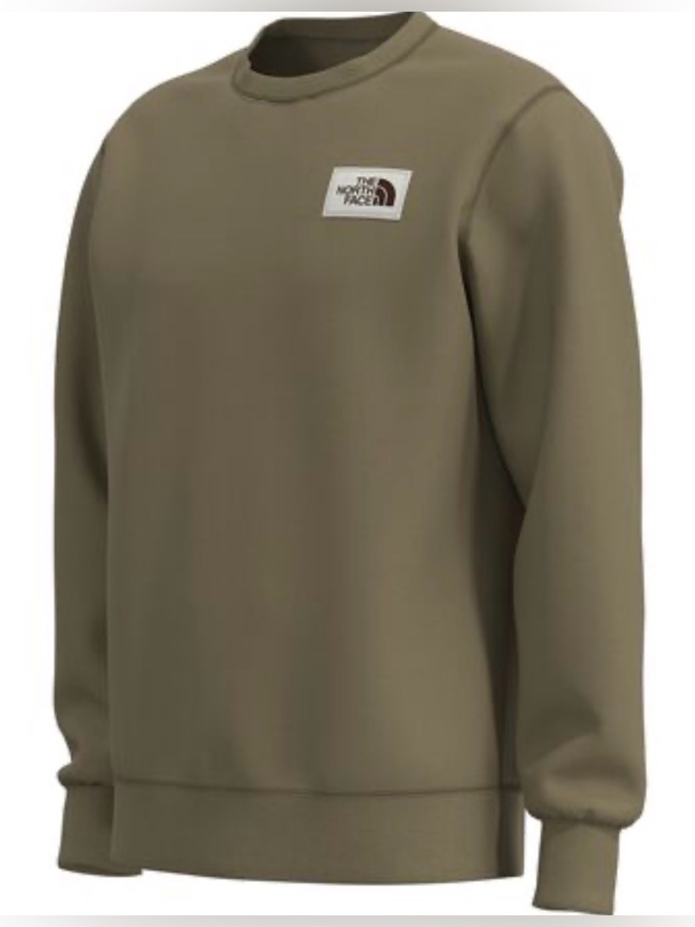 The North Face Heritage Patch olive green crewneck sweater sweatshirt TNF